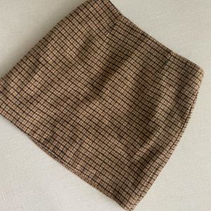 Fall plaid mini skirt
